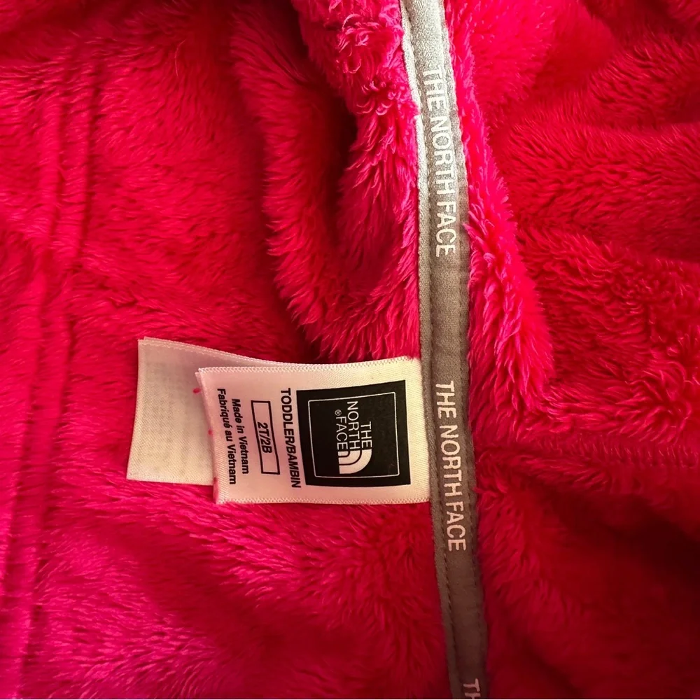 The North Face Bright Pink Fleece Jacket with Gray Accents - Picture 4 of 5